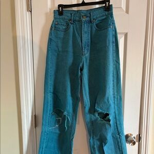 Urban outfitters high waisted, baggy ripped jeans